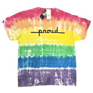 THE PHLUID PROJECT RAINBOW TYE DIE PRIDE PROUD COTTON T-SHIRT SIZE X-SMALL NWT